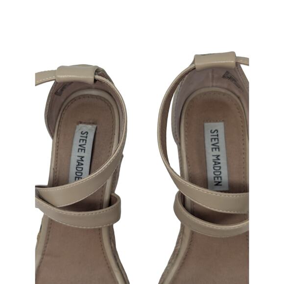Steve‎ Madden Montauk Espadrille Natural Strappy Sandal Platform Wedge Size 8 - Picture 4 of 9